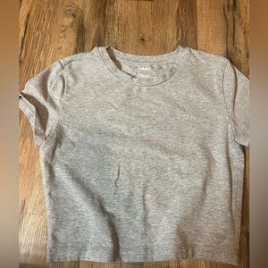 Aritzia TNA Heather Gray cropped Tee
